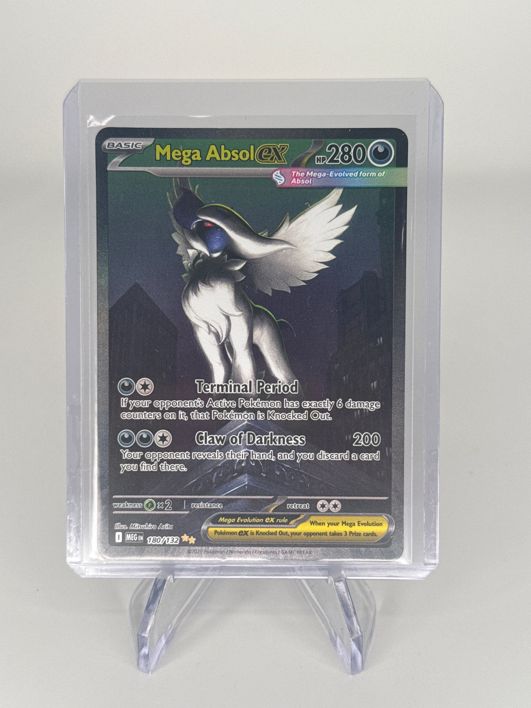 Pokemon TCG 2025 Mega Absol EX Mega Evolutions Full Art Special Illustration Rare, 180/132