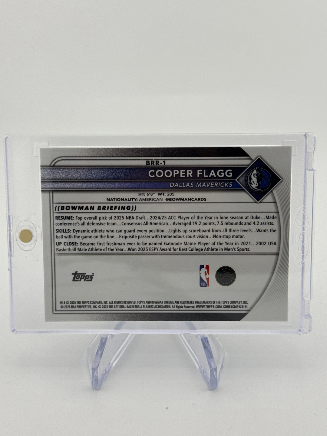 Cooper Flagg 2025 Bowman Chrome Red Variation Rookie