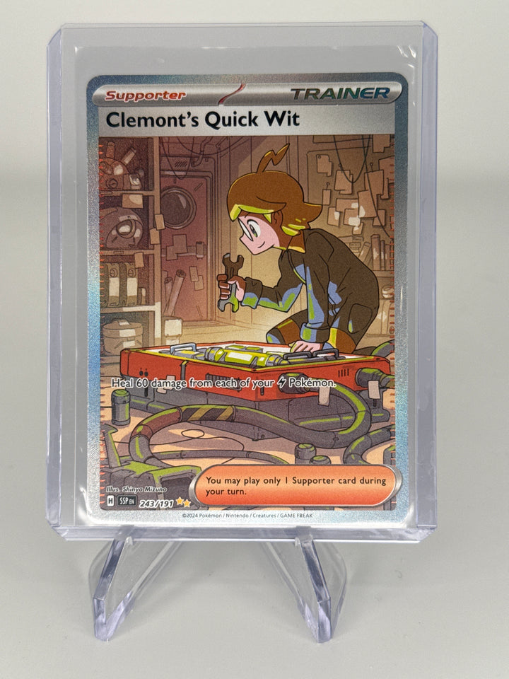 Pokemon TCG 2024 Clemont's Quick Wit Trainer Surging Sparks, 243/191