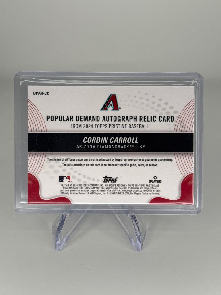 Corbin Carroll 2024 Topps Pristine Popular Demand Patch Auto