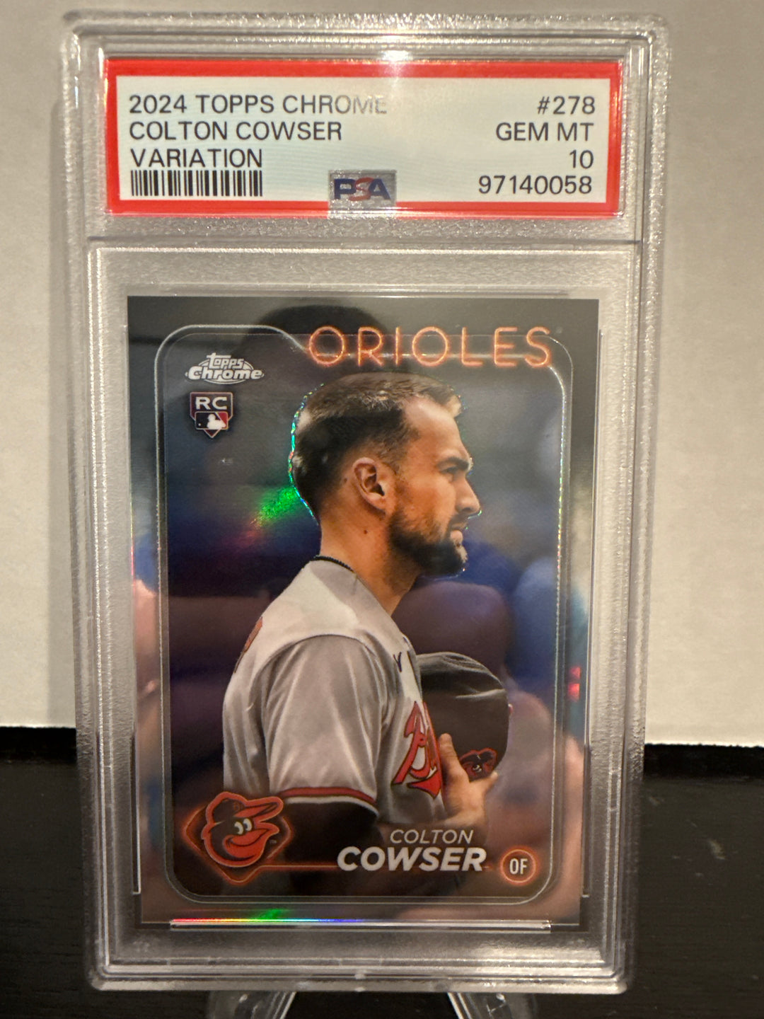 Colton Cowser 2024 Topps Chrome Variation Rookie, PSA 10 Gem Mint