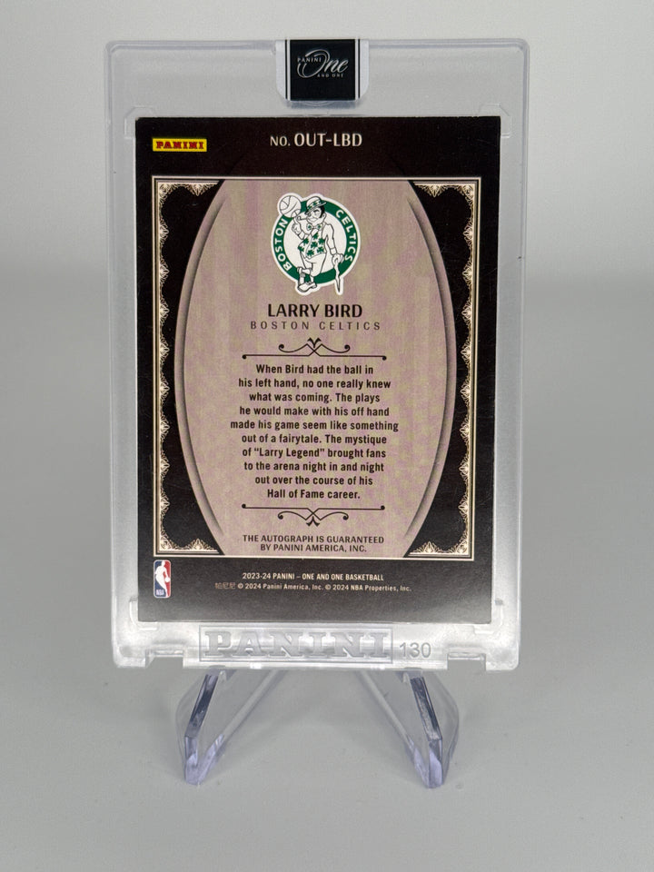 Larry Bird 2023 Panini One & One Once Upon a Time Auto, 16/49