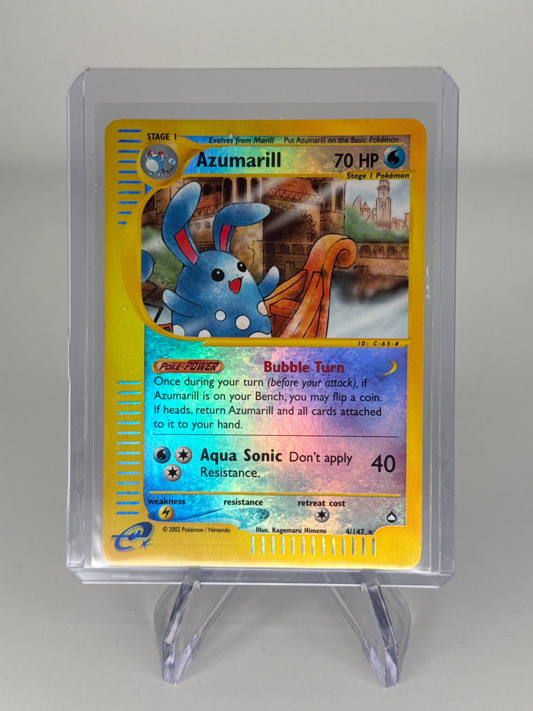 Pokemon TCG 2002 Azumarill Aquapolis Reverse Holo, 4/147