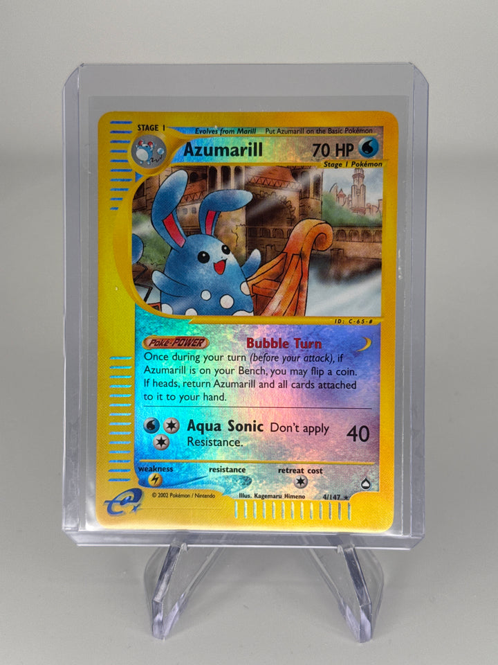 Pokemon TCG 2002 Azumarill Aquapolis Reverse Holo, 4/147