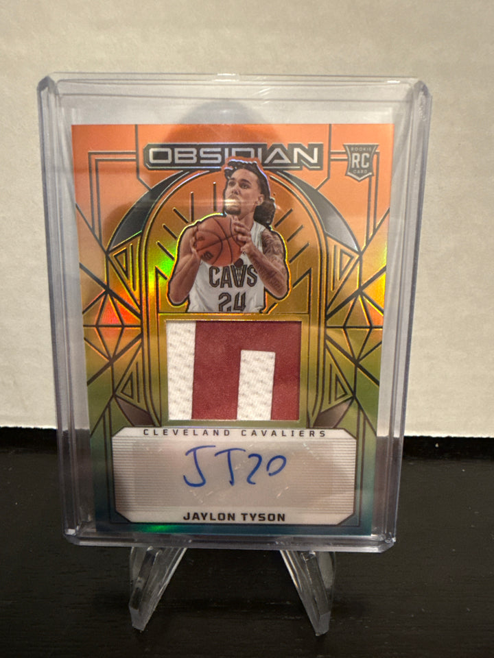 Jaylon Tyson 2024 Panini Obsidian Rookie Patch Auto, 07/15