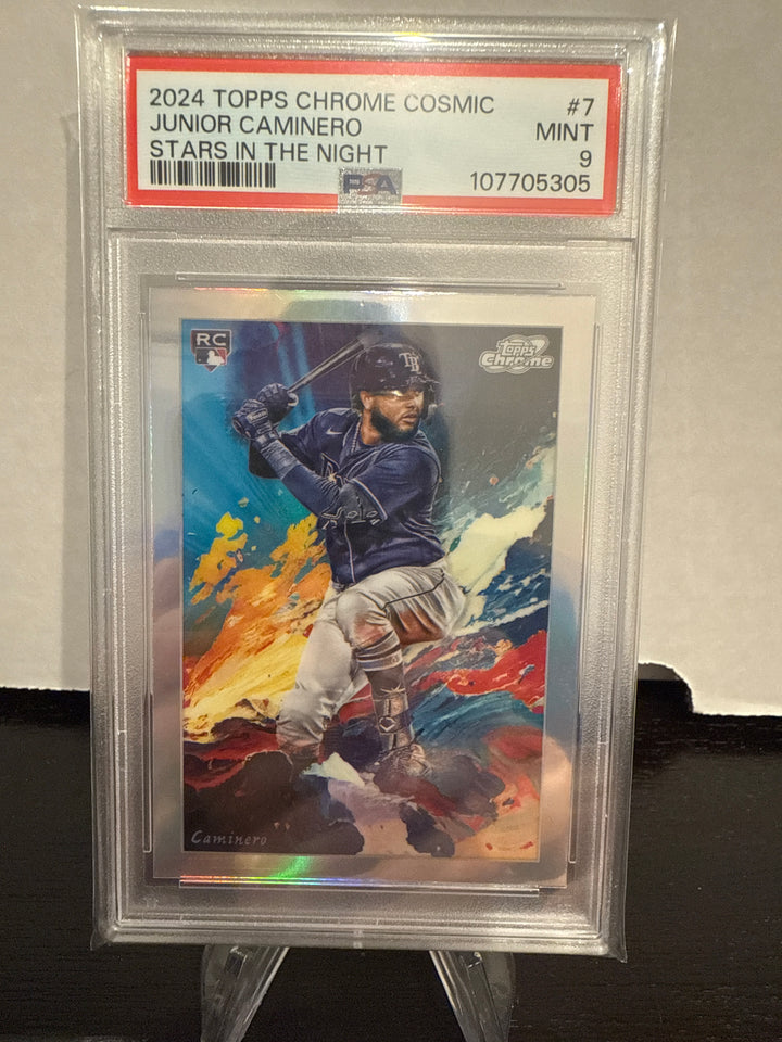 Junior Caminero 2024 Topps Chrome Cosmic Stars in the Night Rookie, PSA 9 Mint