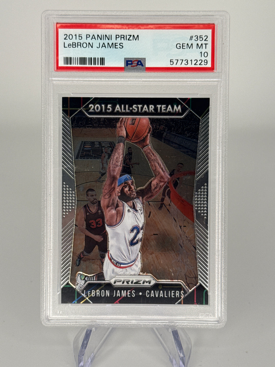 Lebron James 2015 Panini Prizm All-Star Team, PSA 10 Gem Mint