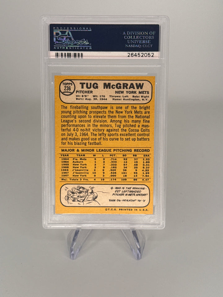 Tug McGraw 1968 Topps, PSA 8