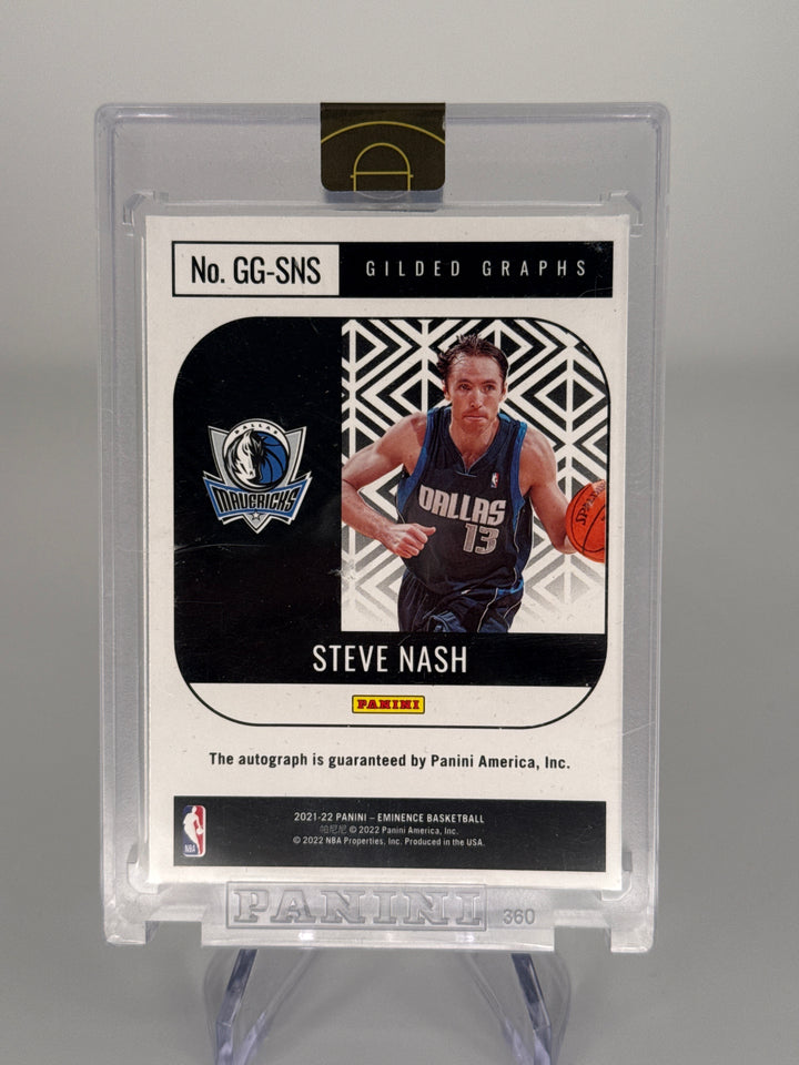 Steve Nash 2021-2022 Panini Eminence Gilded Graphs Auto, 07/10