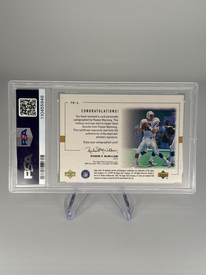 Peyton Manning 1999 SP Authentic Player's Ink Auto, PSA 10 Gem Mint