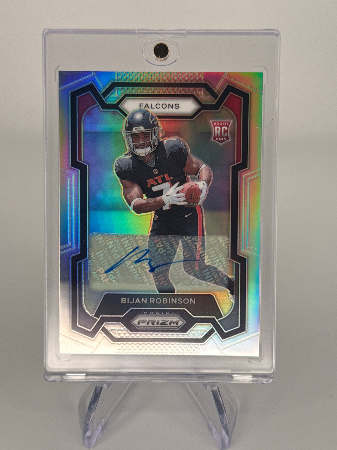 Bijan Robinson 2023 Panini Prizm Silver Rookie Auto