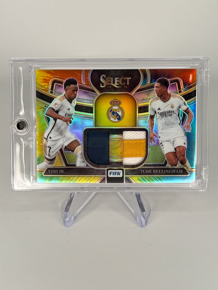 Vini Jr/Jude Bellingham 2023-2024 Panini Select Tie Die Dual Relic, 10/25