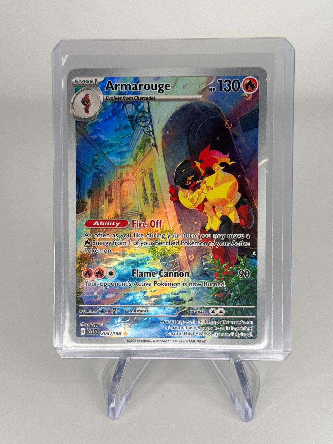 Pokémon TCG 2023 Armarouge Scarlet & Violet Illustration Rare, 203/198