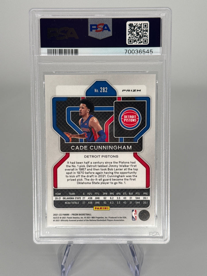 Cade Cunninham 2021 Panini Prizm Green Prizm Rookie, PSA 10 Gem Mint