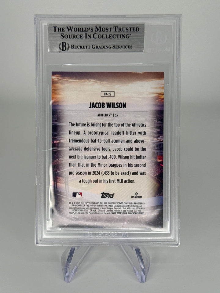 Jacob Wilson 2025 Topps Series 2 Home Field Advantage SP Rookie, BGS 9 Mint