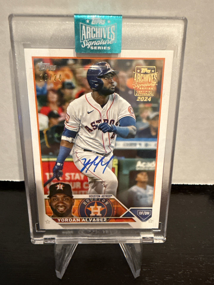 Yordan Alvarez 2024 Topps Archives Signature Series Autograph, 20/24