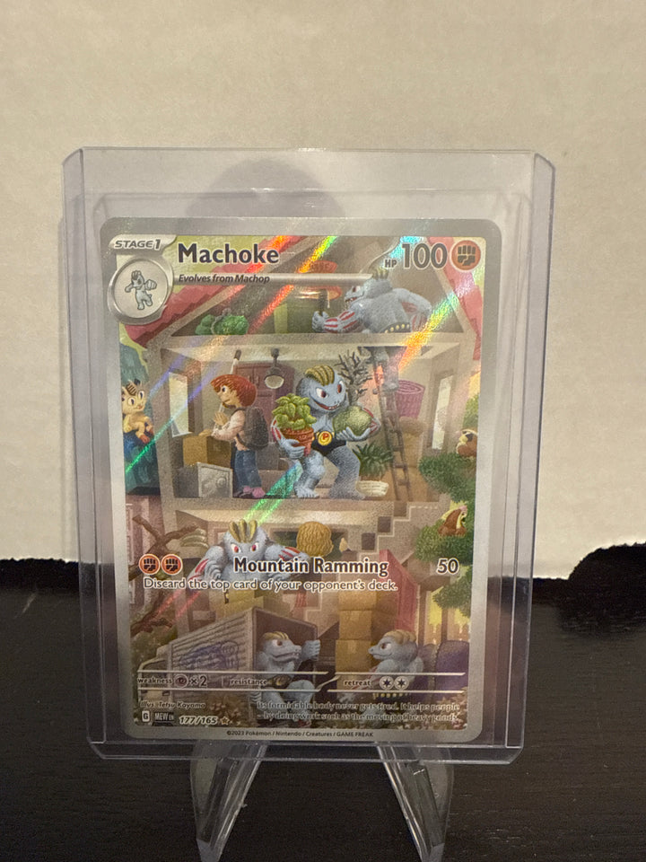 Pokémon TCG 2023 Machoke Scarlet & Violet 151 Full Art Illustration Rare, 177/165