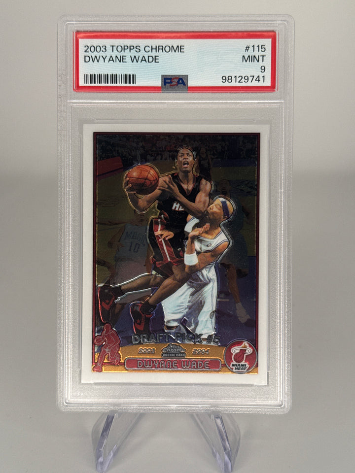 Dwayne Wade 2003 Topps Chrome Rookie, PSA 9 Mint