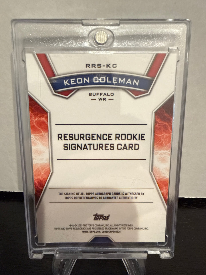 Keon Coleman 2025 Topps Resurgence Rookie Auto