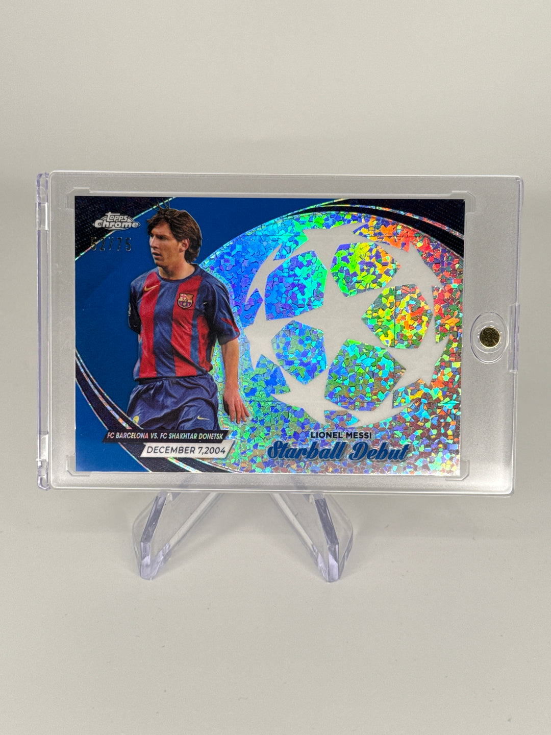 Lionel Messi 2024 Topps Chrome Starball Debut Blue, 52/75