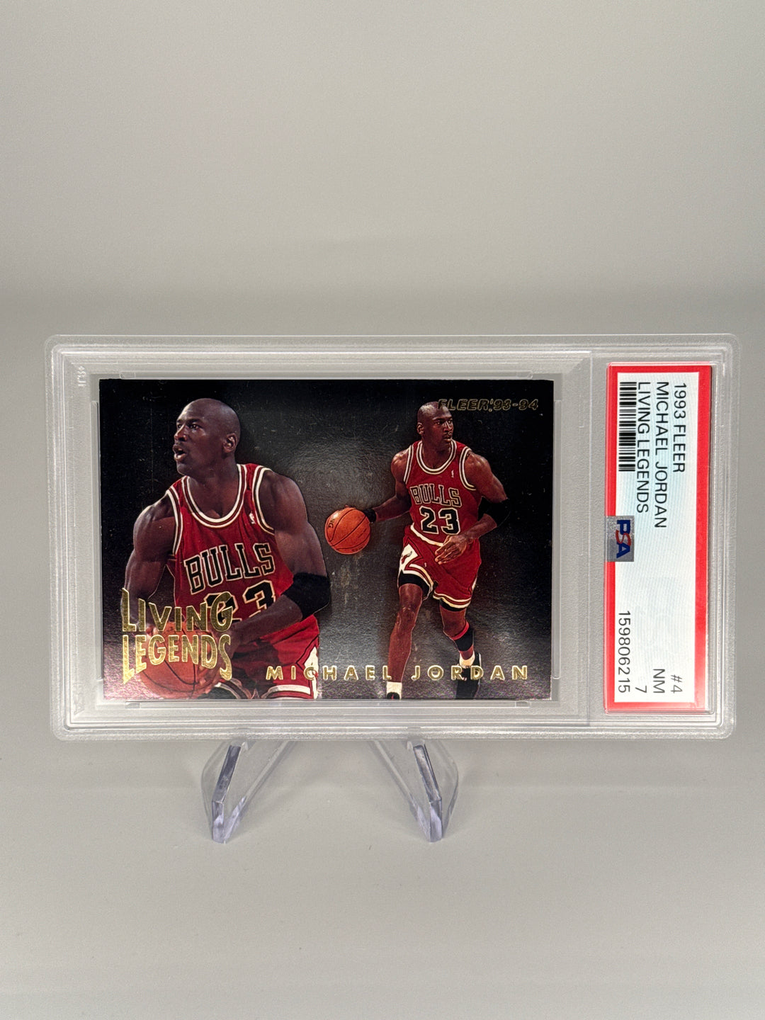 Michael Jordan 1993 Fleer Living Legends, PSA 7