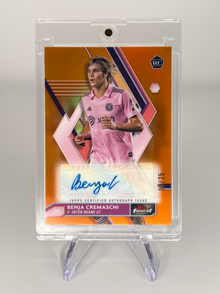 Benja Cremaschi 2023 Topps Finest Rookie Auto Orange, 10/25