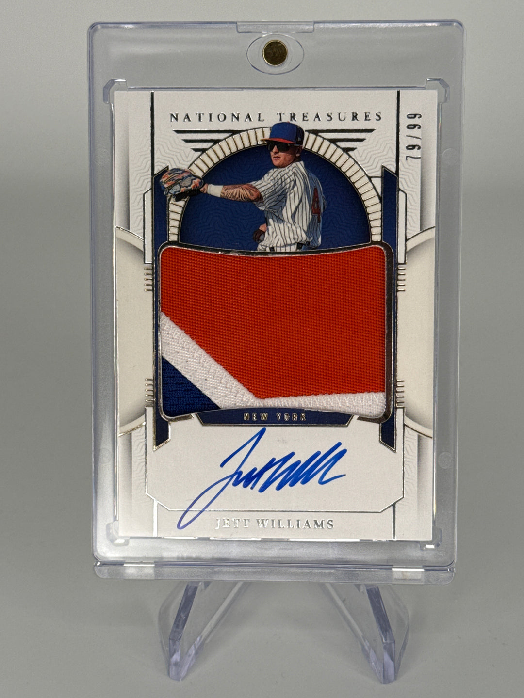 Jett Williams 2024 Panini National Treasures Prospect Relic Auto, 79/99
