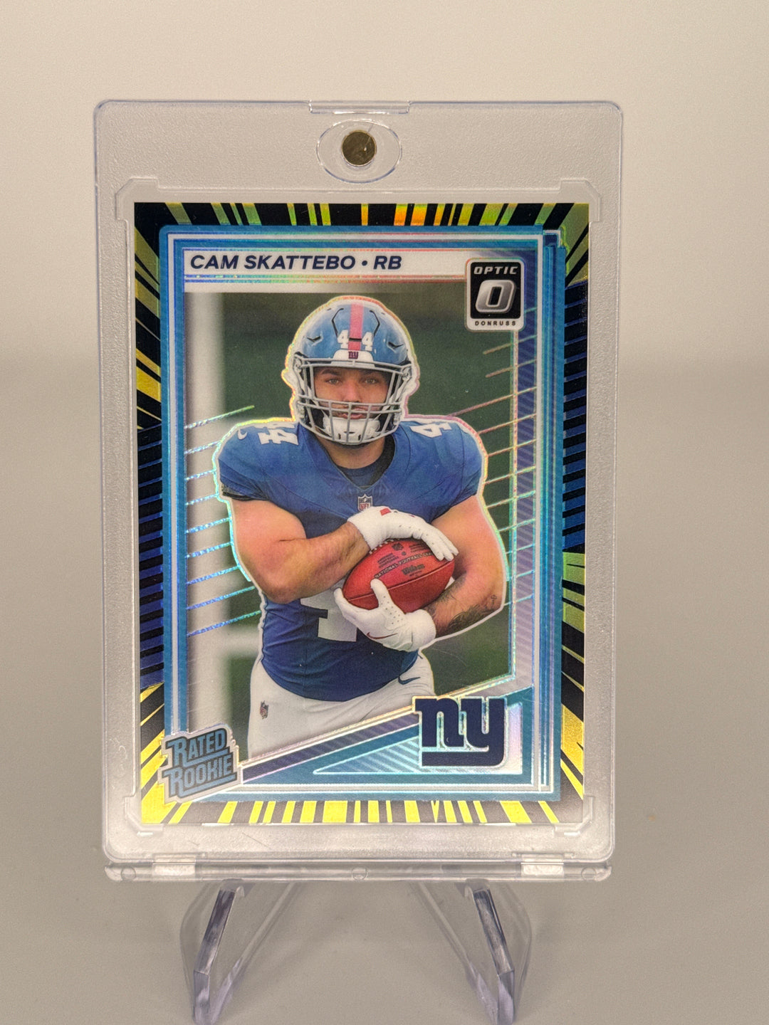 Cam Skattebo 2025 Panini Donruss Optic Electricity Prizm Rookie, 32/75