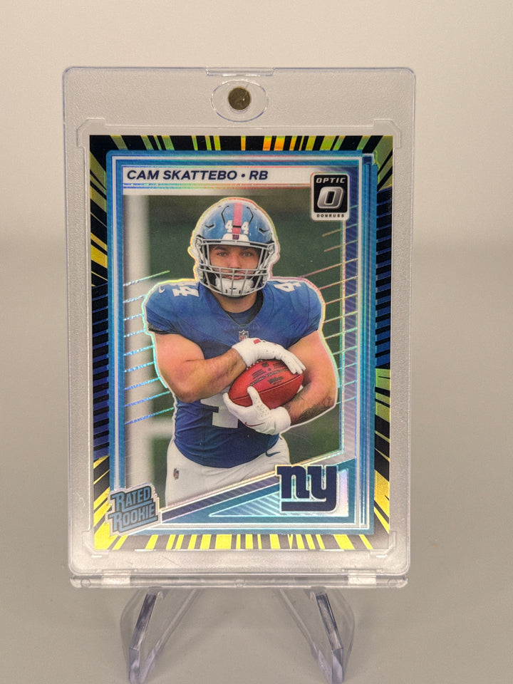 Cam Skattebo 2025 Panini Donruss Optic Electricity Prizm Rookie, 32/75