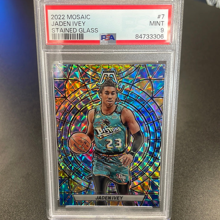 Jaden Ivey 2022-2023 Panini Mosaic Stained Glass, PSA 9 Mint