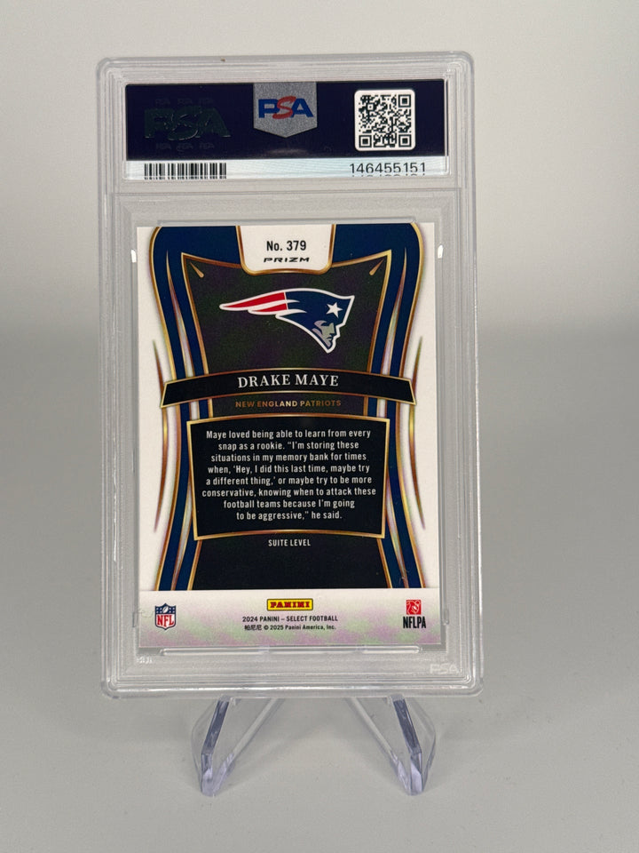 Drake Maye 2024 Panini Select Suite Level Silver Rookie, PSA 10 Gem Mint