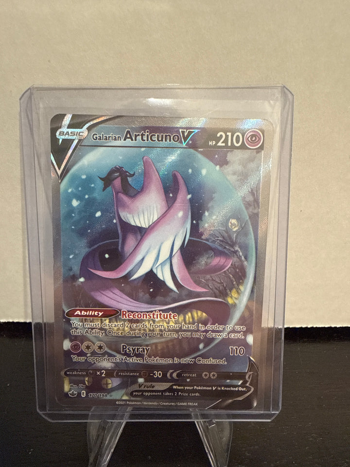 Pokémon TCG 2021 Galarian Articuno V Chilling Reign Full Art Ultra Rare, 170/198