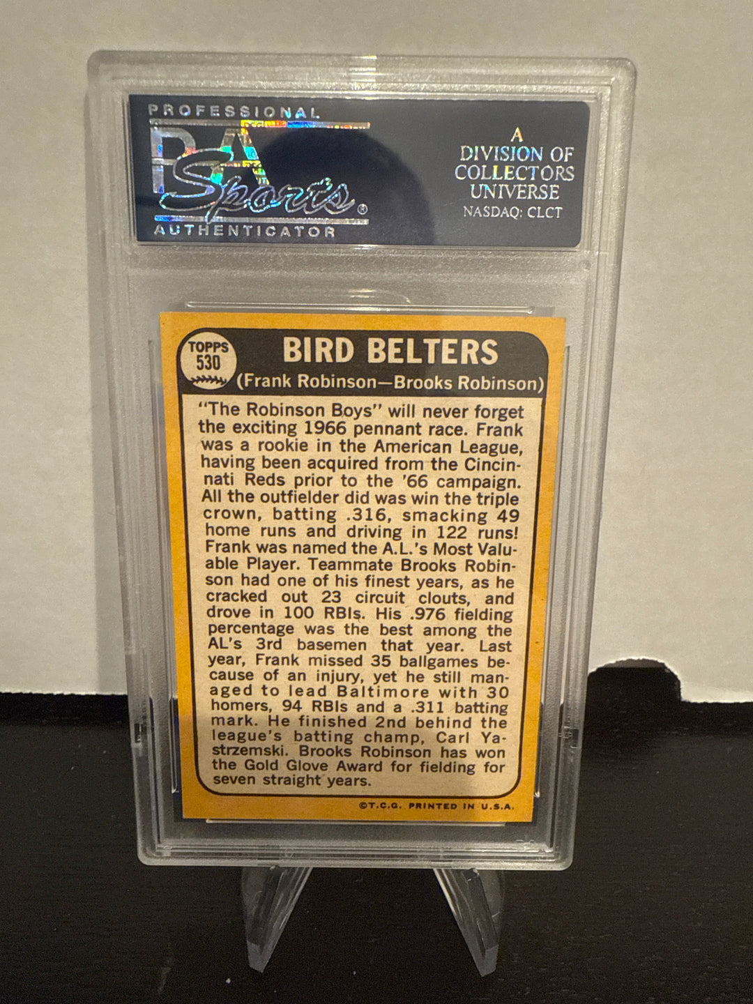 Frank Robinson/Brooks Robinson 1968 Topps Bird Belters, PSA 5.5