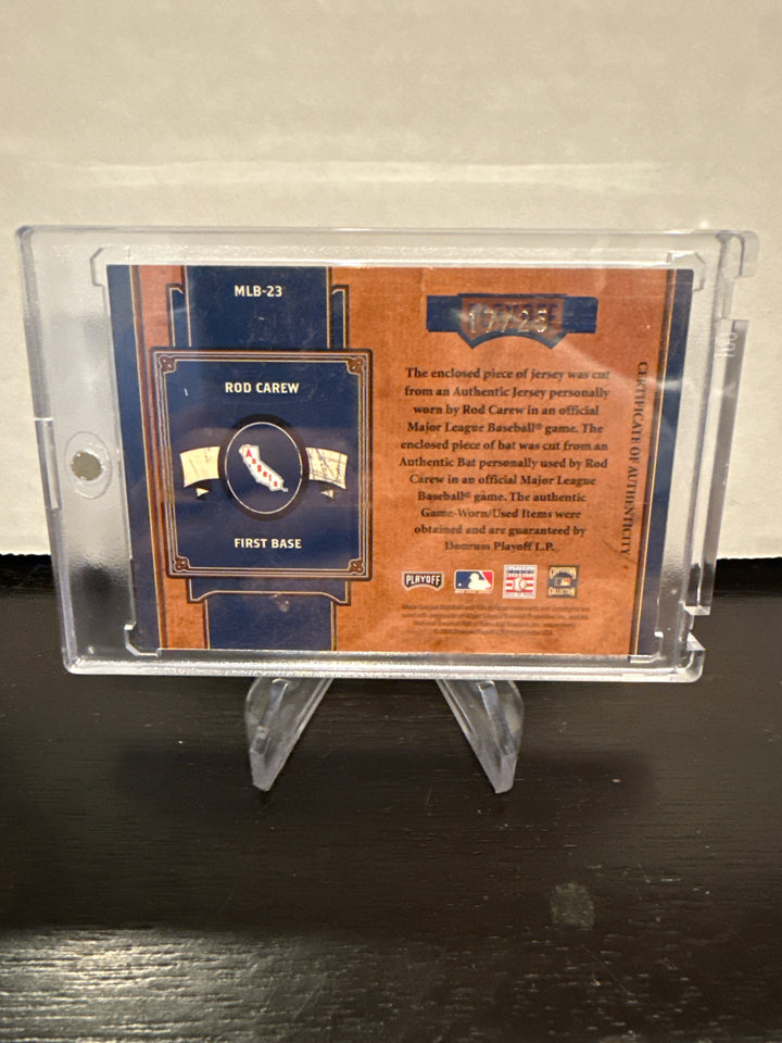 Rod Carew 2004 Playoff Prime Cuts Dual Game Used Relic, 17/25