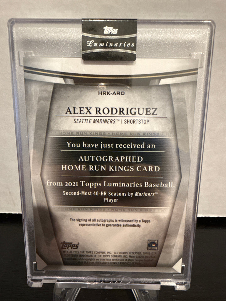 Alex Rodriguez 2021 Topps Luminaries Home Run Kings Auto, 1/5