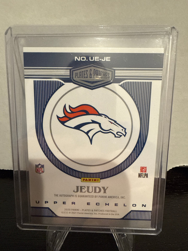Jerry Jeudy 2020 Panini Plates & Patches Upper Echelon Rookie Auto, 05/75