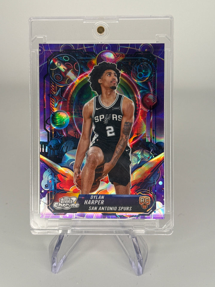 Dylan Harper 2026 Topps Chrome Cosmic Propulsion Purple Nebula Refractor Rookie, 022/150