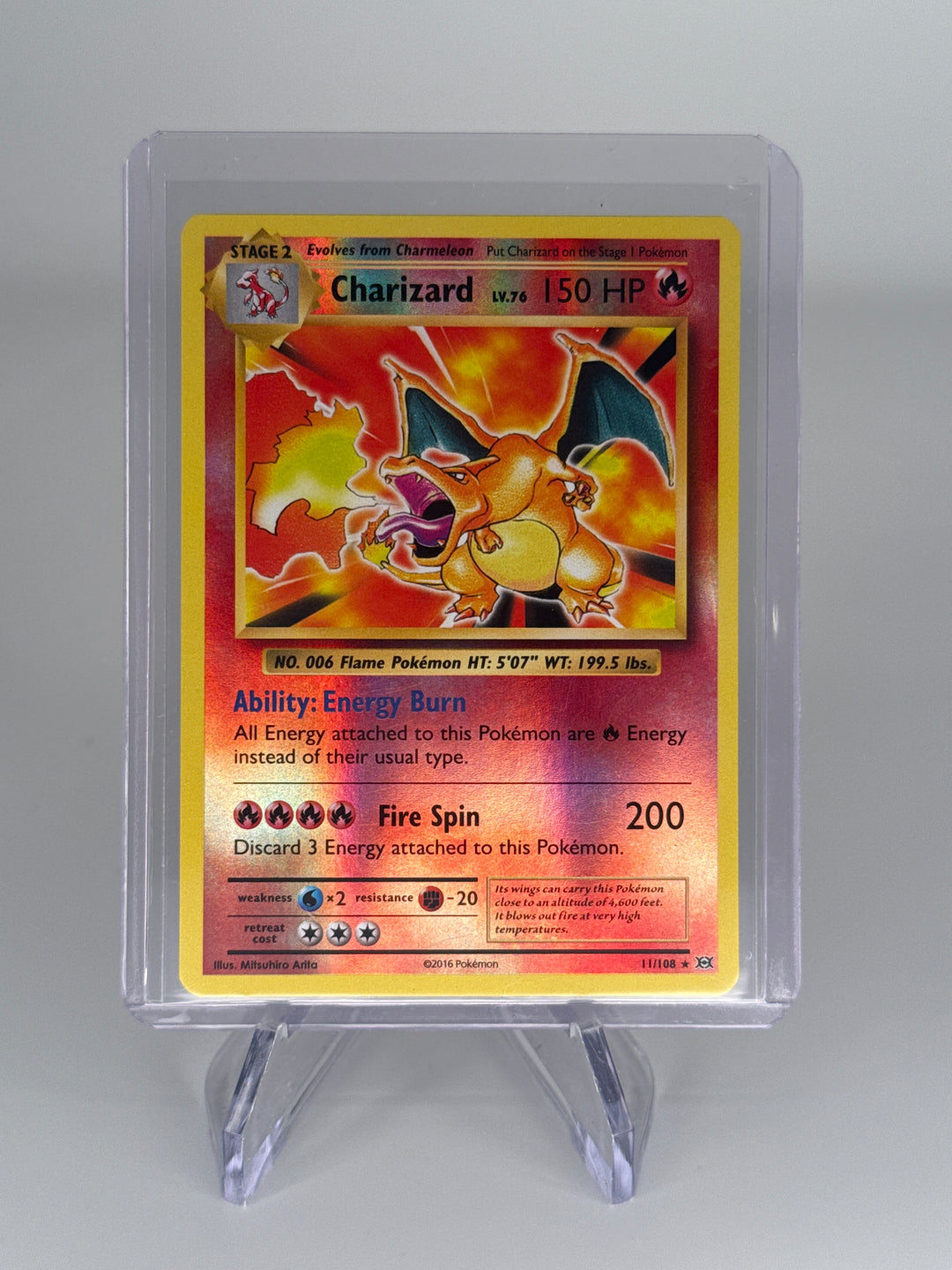 Pokemon TCG 2016 Charizard Evolutions Rare Reverse Holo, 11/108
