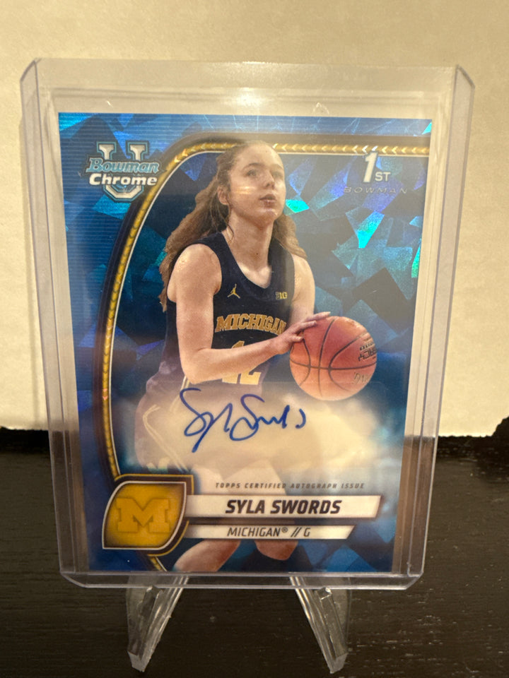 Syla Swords 2025 Bowman Chrome University Sapphire 1st Bowman Auto