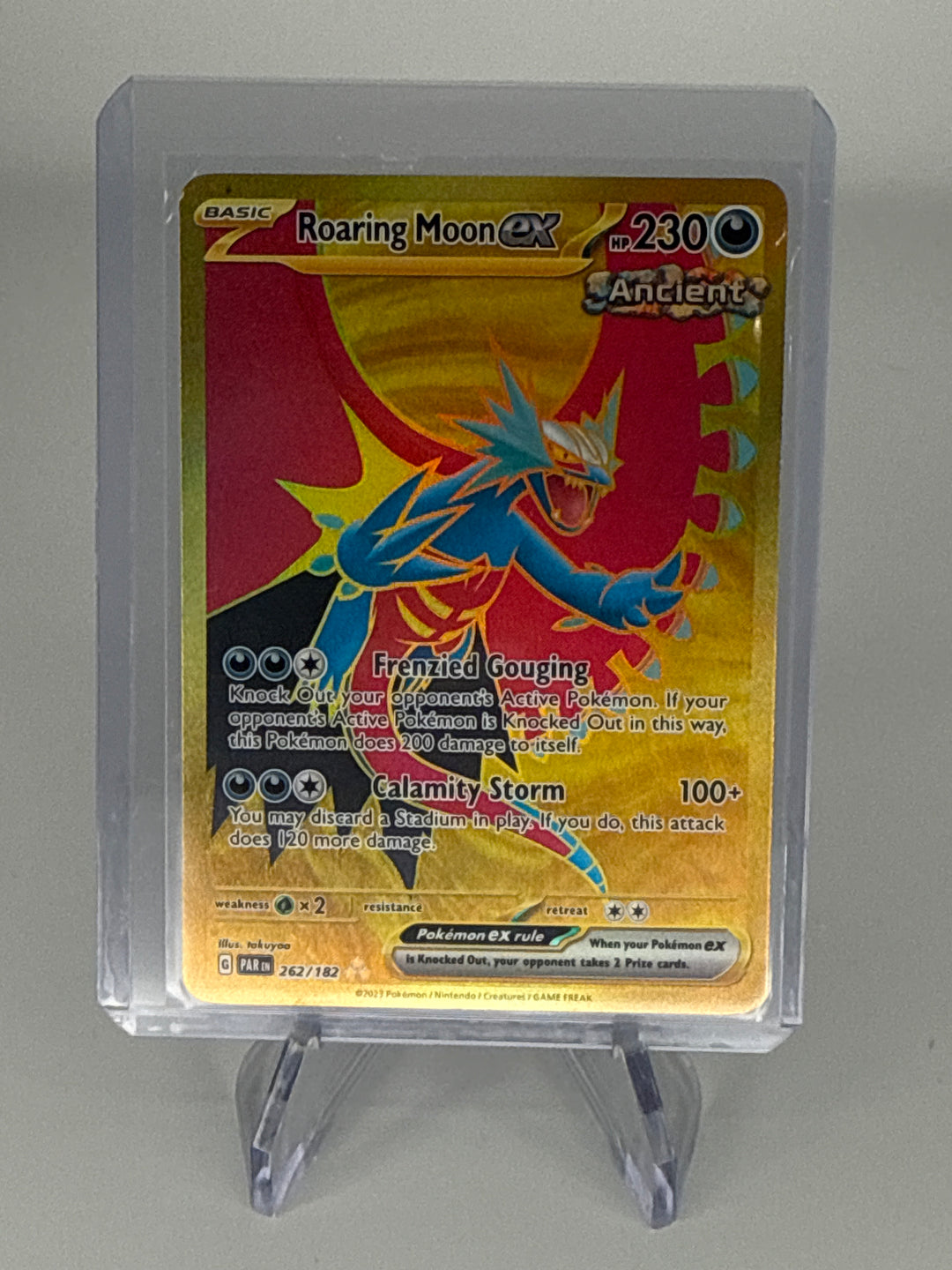Pokemon TCG 2023 Roaring Moon EX Gold Paradox Rift, 262/182