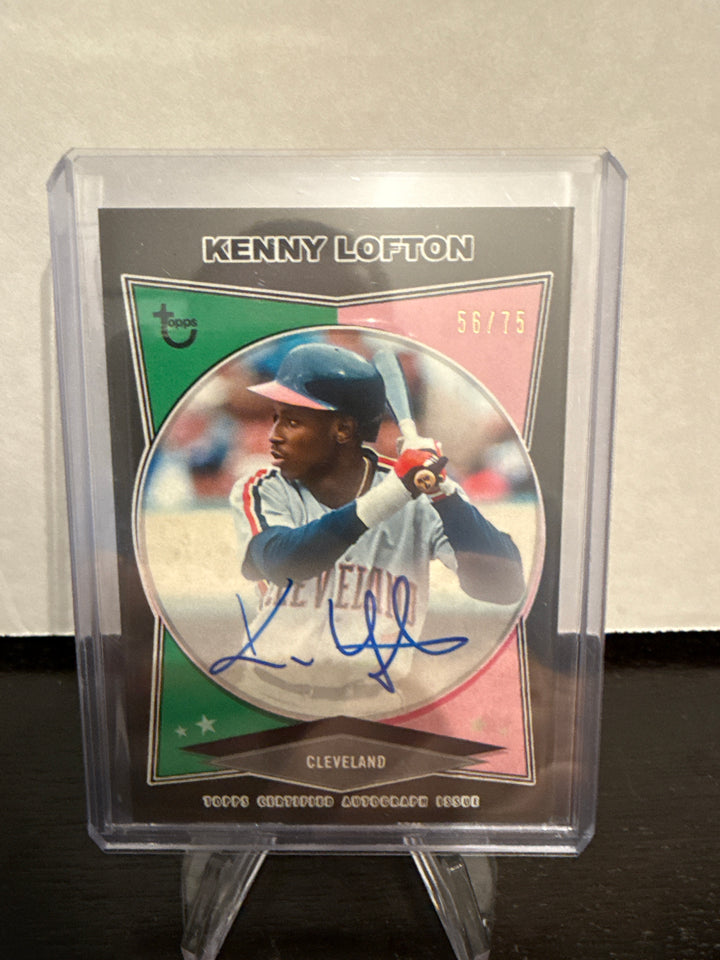 Kenny Lofton 2023 Topps Brooklyn Collection Auto, 56/75