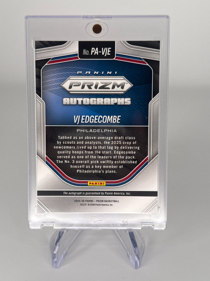VJ Edgecombe 2025-2026 Panini Prizm Rookie Auto