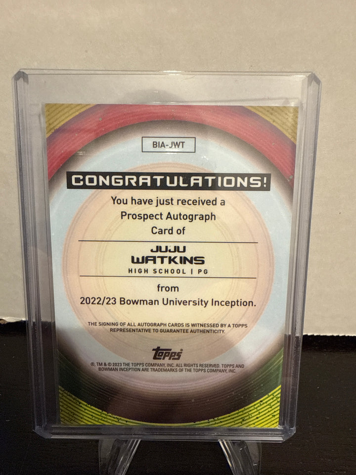 Juju Watkins 2023 Topps Inception 1st Initiation Auto