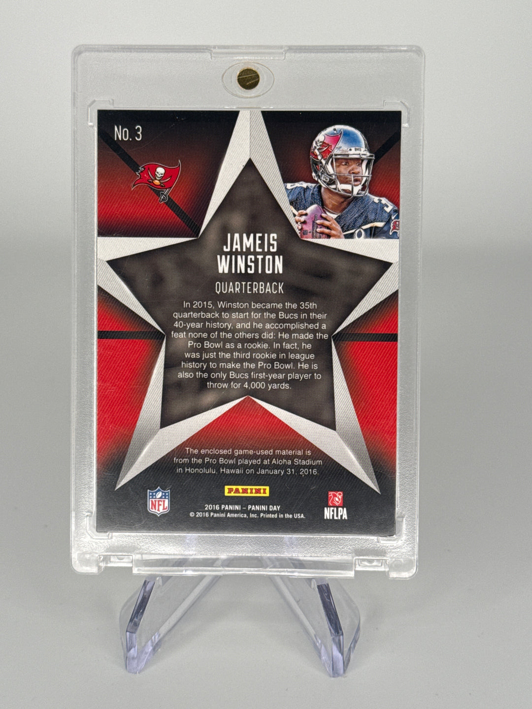 Jameis Winston 2016 Panini Day Pro Bowl Relic, 19/25