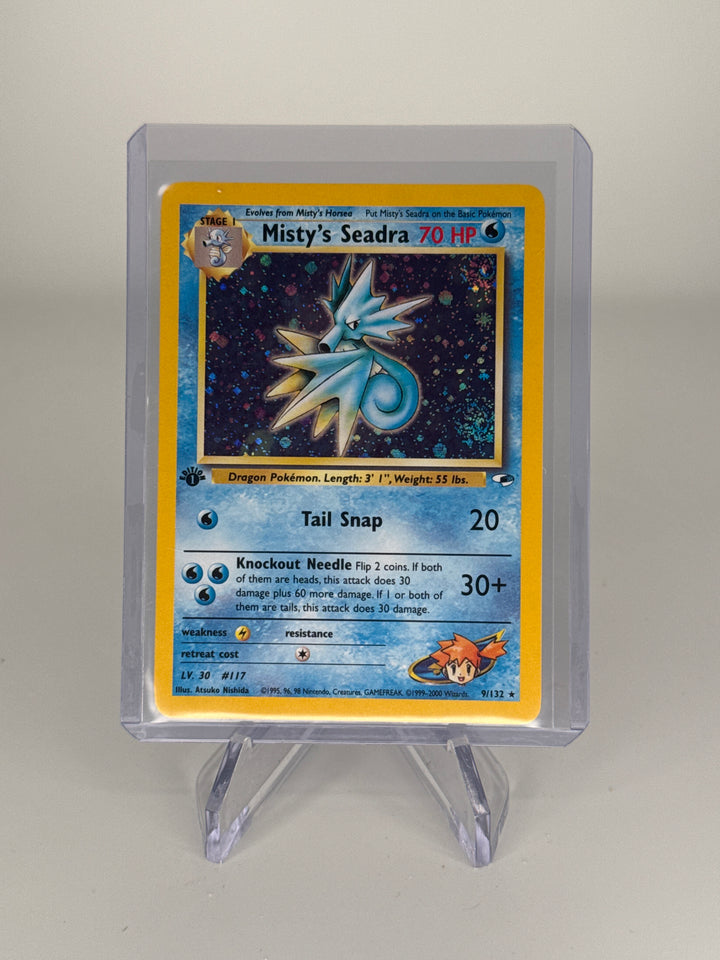 Pokemon TCG Misty's Seadra 1st Edition Gym Heros Holo, 9/132