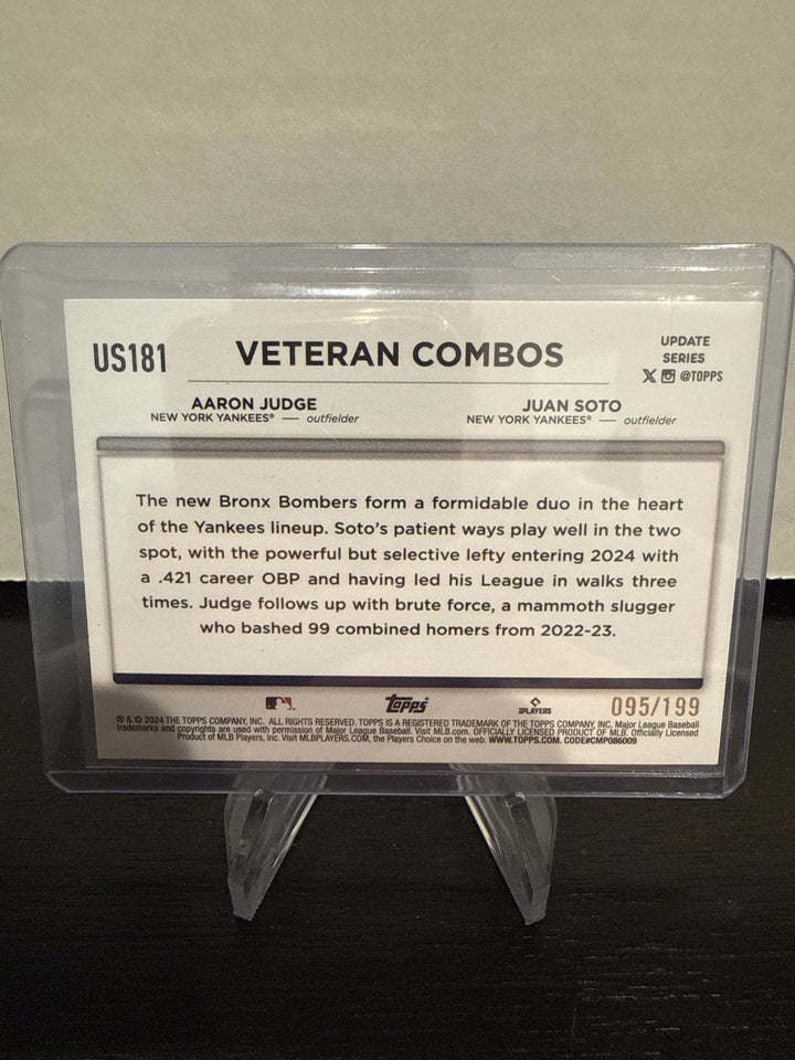 2025 Topps Update Bronx Bombers Red Crackle Foil, 095/199