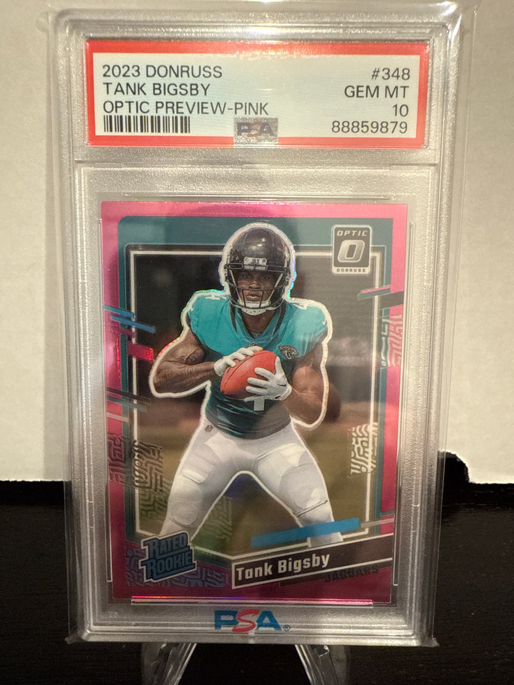 Tank Bigsby 2023 Panini Donruss Optic Preview Pink Holo Rookie, PSA 10 Gem Mint
