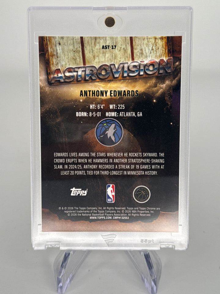 Anthony Edwards 2026 Topps Chrome Cactus Jack Astrovision SSP Case Hit