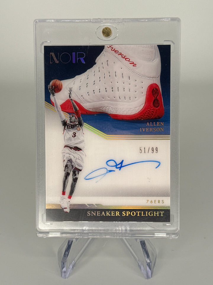 Allen Iverson 2021-2022 Panini Noir Sneaker Spotlight Auto, 51/99