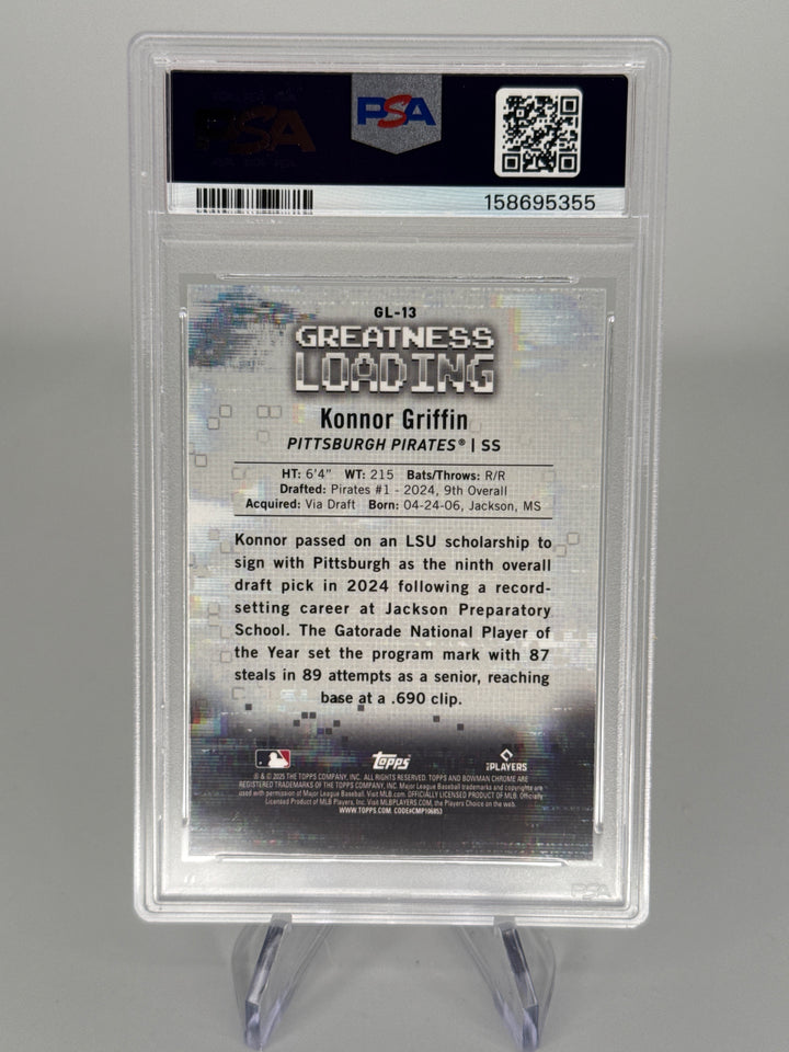 Konnor Griffin 2025 Bowman Chrome Greatness Loading, PSA 10 Gem Mint